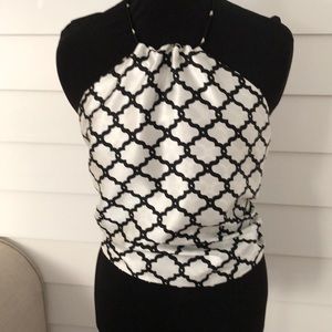 Julie Brown Reversible Silk Halter Top S/M 2-in-1